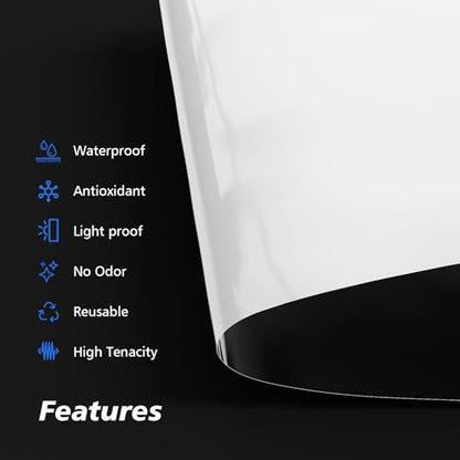 Crawl Space Vapor Barrier - 10 mil (20' x 100'), Thick Plastic sheeting, Drop Cloth Moisture Barrier Covering for Crawl Space Encapsulation, Blackout Plastic Painters Tarp, Black and White Panda Film - size: 10 Mil 20' x 100'