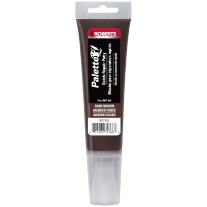 Roberts Palette Quick-Repair Putty for Wood, Laminate & Vinyl - Dark Brown - color: dark brown