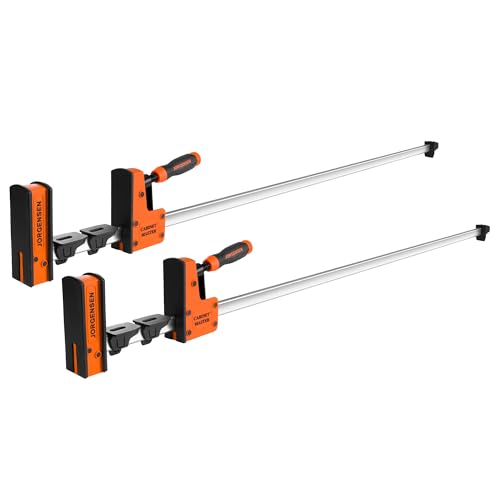JORGENSEN 50-Inch Parallel Bar Clamps, 2-Pack Cabinet Master Bar Clamps - size: 50-Inch