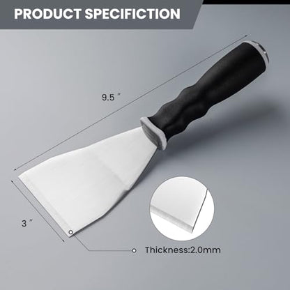 Mister Rui 2 Pack 3" Bent Heavy Duty Scraper, Hammer End with Pole Socket - color: Gray-2 Pack