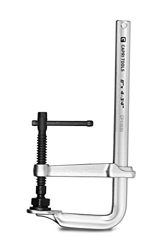 Capri Tools 8-Inch Heavy Duty All Steel Bar Clamp, 4-3/4-Inch Throat Depth, 2,204 lb Clamping Force - size: 8-Inch