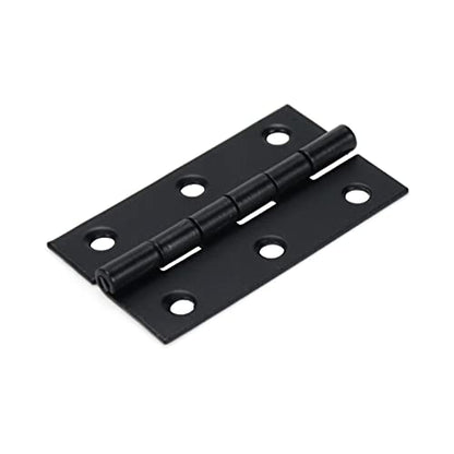 Antrader 2" Black Folding Hinges with Screws for Cabinet Drawer Jewelry Box - color: Black, size: 2" x 1.1", 12pcs