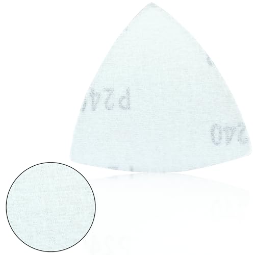 100 Pcs Triangle Sanding Pads, 80mm, 240 Grit - size: 240 Grit