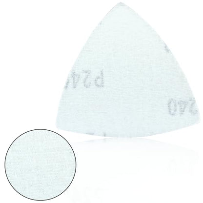100 Pcs Triangle Sanding Pads, 80mm, 240 Grit - size: 240 Grit