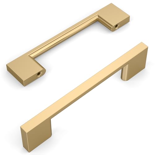 Amerdeco 10 Pack Champagne Bronze Cabinet Pulls 3-3/4 Inch(96MM) Hole Centers Kitchen Cabinet Handles Cabinet Hardware Kitchen Handles for Cabinets Cupboard Handles Drawer Pulls ZH0060 - color: Champagne Bronze, size: 3.75" hole center