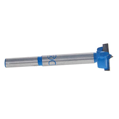 Auniwaig Forstner Drill Bits, 20mm Dia Wood Hole Saw, Auger Opener Cemented Carbide, 80mm Length Woodworking Hinge Hole Drilling Boring Bit Cutter, Round Shank, Blue, 1 Pcs - size: 20mm