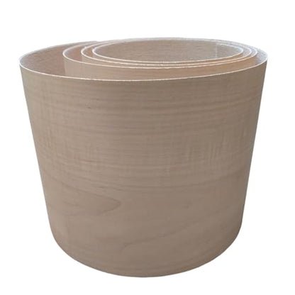 Maple Wood Veneer Sheet,Flat Cut,8.5''x 98'',Iron On Stick Veneer Roll Without Paper,Pre-glued Hot Melt Self Adhesive Strip for Cabinet Furniture Plywood Door Speaker Renovation Woodworking - color: Maple
