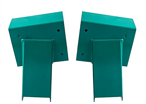Swing Set Brackets - 2 DIY Wooden Swing Hardware Bracket, Playground Equipment Parts, with Mounting Accessories, for Outdoor Play, Green