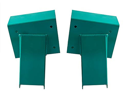 Swing Set Brackets - 2 DIY Wooden Swing Hardware Bracket, Playground Equipment Parts, with Mounting Accessories, for Outdoor Play, Green