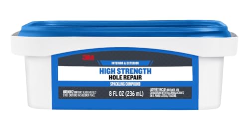 3M High Strength Color Changing Spackling Compound, 8 oz Tub, 2 Pack – Blue-to-White Drying Formula, Fast-Drying, No Shrink, Primer-Enhanced, Interior and Exterior Wall Repair, Easy Application - style: 2-Pack