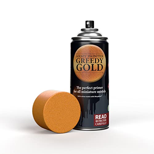 The Army Painter, Colour Primer Greedy Gold, 400 ml acrylic spray - color: Greedy Gold