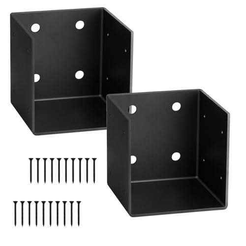 2pcs Pergola Wall Mount Bracket,11 Gauge(3 mm Thick),Universal Fit (2, 6X6)