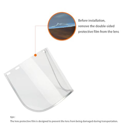 Face Shield for Grinding and Cutting, 2-in-1 Clear and Mesh Visors - color: Yellow