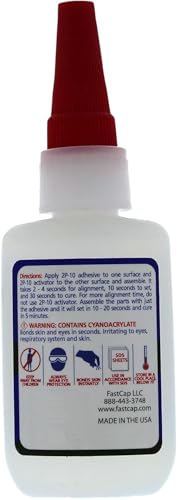 FastCap 2P-10 - Thick – Industrial Strength Heavy-Duty Super Glue - CA (Cyanoacrylate Adhesive) - 2.25 oz/64g. Perfect Gap Filling Projects. 2-Part Adhesive. Activator Sold Separately (1-Bottle) - style: Thick