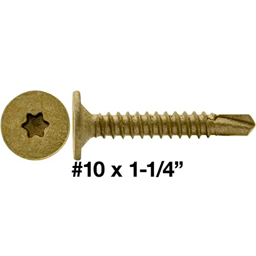 10-16 X 1-1/4" Wood to Metal - Self Tapping TEK Screw Star/TORX Drive - CASE Qty 42 1 Pound Boxes 5,838 Screws - size: 1 LB CASE
