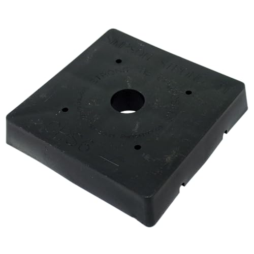 Simpson Strong-Tie CPS6 CPS Composite-Plastic Standoff Post Base - for 6x6 Nominal Post Size, Load-Rated Structural Post Connector with Standoff, Black Finish for Custom Look