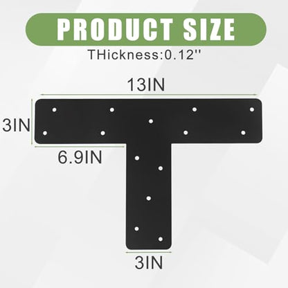 4 Pcs T Post Brackets for Pergola Bracket|Thickness 0.12"| - size: 4"x 4"