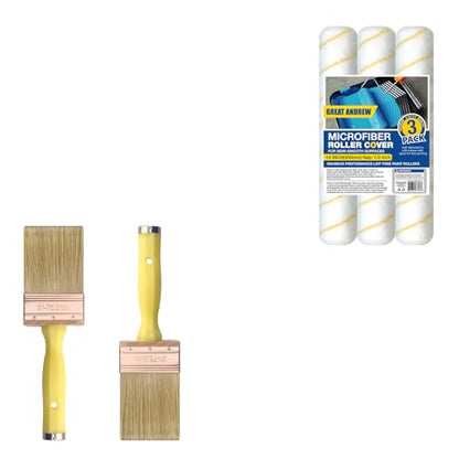 Stain Brush with 3 Paint Rollers