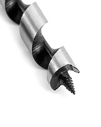 QWORK Auger Drill Bit for Wood, 1/2 Inch Diameter x 16 Inch Length, 3/8-Inch Hex Shank, Long Drill Bits (Pack of 2) - size: 1/2 x 16 inch (Pack of 2)