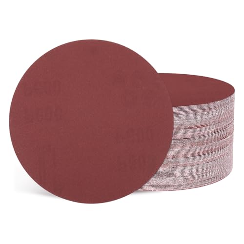 100Pcs Sanding Discs 3Inch 600Grit Hook and Loop Sandpapers Red - size: 3 Inch(600 Grit)