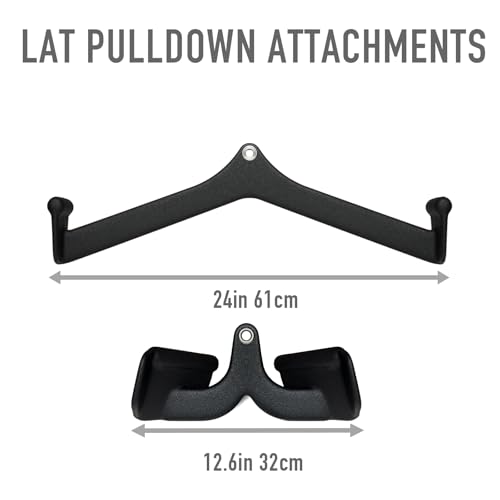 Ergonomic LAT Pull Down Bars, Back and Triceps Strength Training Equipment, LAT Pulldown Attachments, Cable Attachments for Home Gym - color: BT0024