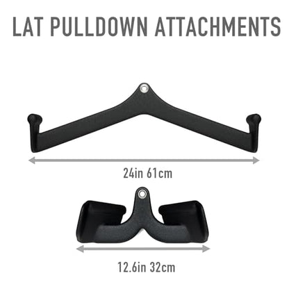 Ergonomic LAT Pull Down Bars, Back and Triceps Strength Training Equipment, LAT Pulldown Attachments, Cable Attachments for Home Gym - color: BT0024