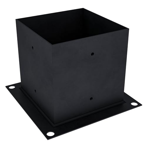 Pergola Post Base Bracket (6x6 Steel) for Securing DIY Pergola Post to the Ground