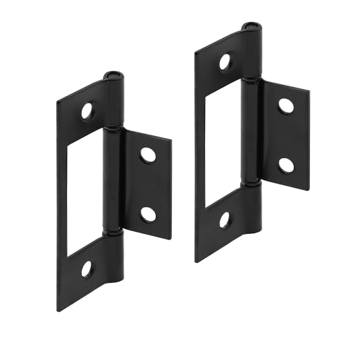 Prime-Line Bi-Fold Door, Non-Mortise Hinge, Matte Black (2 Pack) - color: Matte Black
