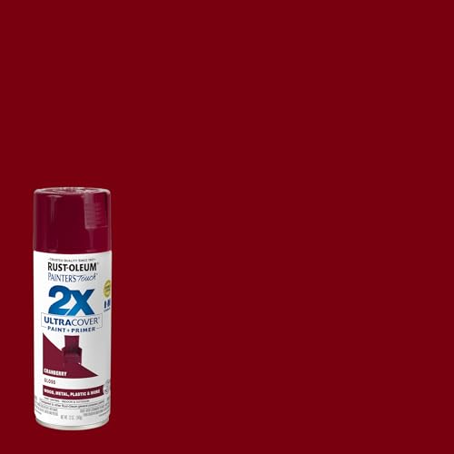 Rust-Oleum 334051-6PK Painter's Touch 2X Ultra Cover Spray Paint, 12 oz, Gloss Cranberry, 6 Pack - color: Cranberry, size: 12 Ounce (Pack of 6)
