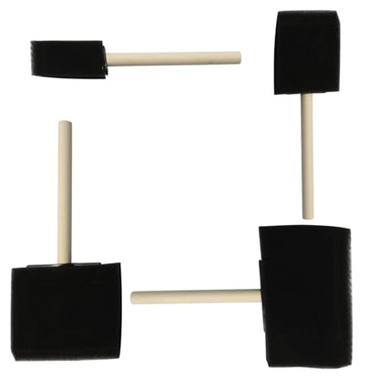 4 Pack 4 Sizes Paint Brushes, Black Sponge Paint Brush - size: 4 Sizes
