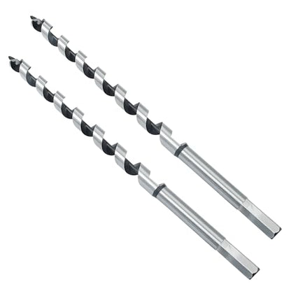 Wood Auger Drill Bit 9/16" x 11.7" with 1/2" Hex Shank, 2Pcs - size: 9/16" x 11.7"