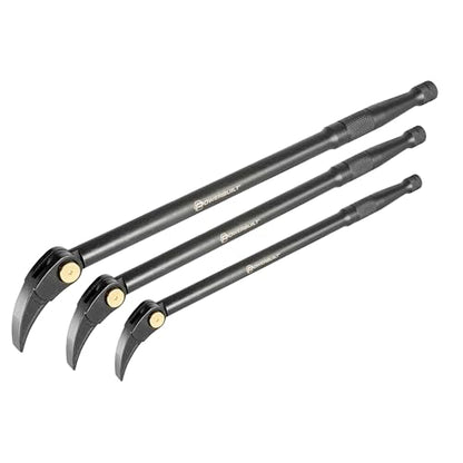 Powerbuilt 3 Piece Indexing Pry Bar Set, 10, 12, 15 Inch, Automotive, Construction, Woodworking - 643055ECE