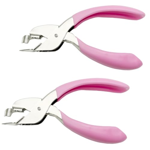 2PCS Staple Remover Staple Puller Remover for Home School Office,Quick and Comfort (Pink) - color: Pink