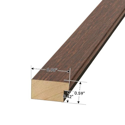 Solid Wood 12x24 Frame - Single Frame, Rustic Walnut 12 x 24 Poster Frame for Artwork, Puzzles, Photos and Movie Posters Picture Frames - size: 12" x 24"