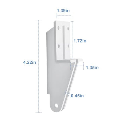 White Replacement Door Jamb Bracket for Lanai Screen Door Closers
