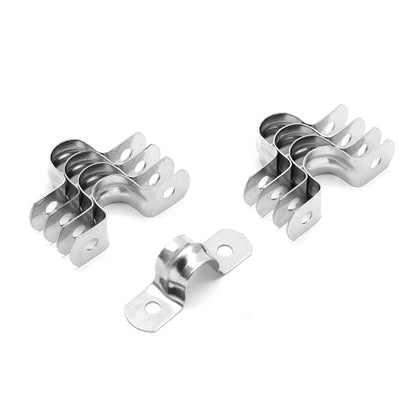 30Pcs 1/2 Inch Stainless Steel Conduit Clamps, for Pipe Fixing - size: 1/2" / 12.7mm