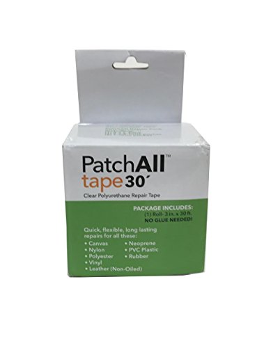 PatchAll Kit Clear Adhesive Vinyl Repair Tape, 3" x 30' Roll - size: 3-inch x 30-foot Roll