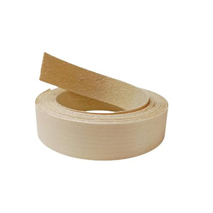 Real Birch Wood Veneer Edge Banding Tape,1 inch×13ft Preglued Iron On Edging Band Roll with Self Hot Melt Adhesive, Prefinished Flexible Edgebanding Strip for Laminate Furniture Cabinet Repair - style: Birch