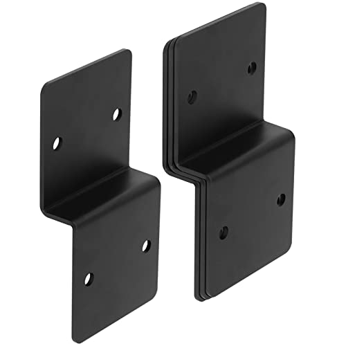 4 PCS Pergola Brackets, Black Z Deck Joist Tie, 6 Gauge Heavy Duty