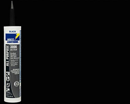 White Lightning W11005010 3006 Ultra All Purpose Elastomeric Sealant, Black, 10 fl. oz.