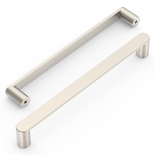 Amerdeco 10 Pack ZH0005BSN Brushed Satin Nickel Cabinet Pulls 7.5" - color: Brushed Satin Nickel, size: 7.5" hole center