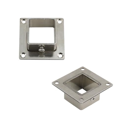 Wealrit Square Post Bases Bracket Deck Flange Post Anchors 4PCS,1.18"x1.18" - style: 4 pcs 1.18" x 1.18"