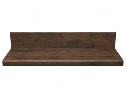 Luxury Vinyl Plank Flush Stair Nose Kit – Tread + Riser Combo (Walnut) - color: Walnut