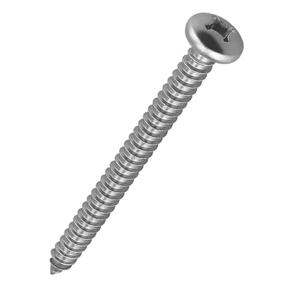 #6 x 1-3/4" (100 Pack) Stainless Steel Phillips Pan Head Wood Screws, Stainless Steel 304 (18-8), Pan Head Sheet Metal Screws Self Tapping for Wood - size: #6 x 1-3/4"