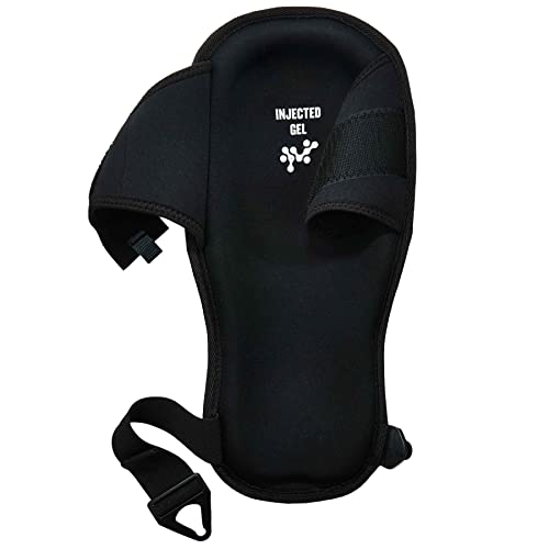 Ergodyne - 18442 ProFlex 342 Professional Knee Pads, Protective Extra Long Cap, Injected Gel Padded Technology, Adjustable Straps, Black
