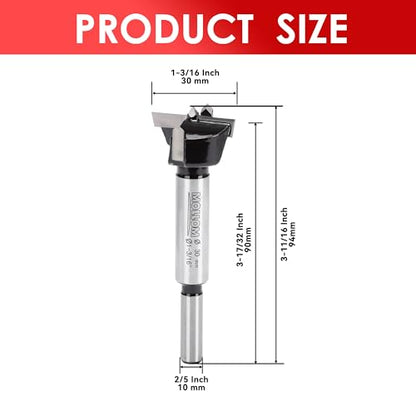 MOLLOM 1-3/16" (30mm) Carbide Forstner Drill Bit - size: 30mm | 1-3/16"