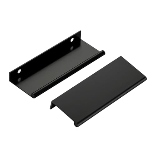 Ravinte Hardware Matte Black Cabinet Pulls Finger Edge Pulls 3 Inch 10 Pack - size: 3 Inch(76mm) Center-to-Center