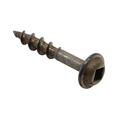 Rok Hardware #8 x 1 Pocket Hole Deck Screws Square Drive Round Washer Head Wood Deep Coarse 100 Pack