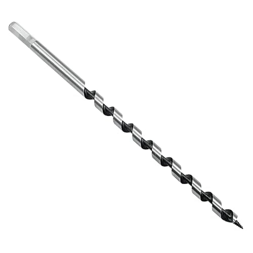 1/2 x 12 Inch Carbon Steel Long Wood Auger Drill Bit - size: 1/2" Diameter