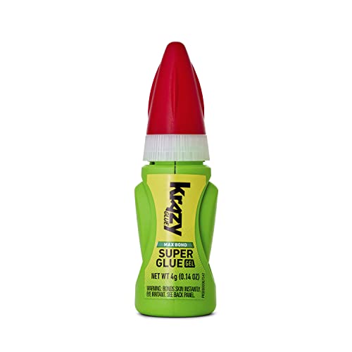 Krazy Glue Max Bond Gel EZ Squeeze, Extra-Strong No Run Superglue (4g)